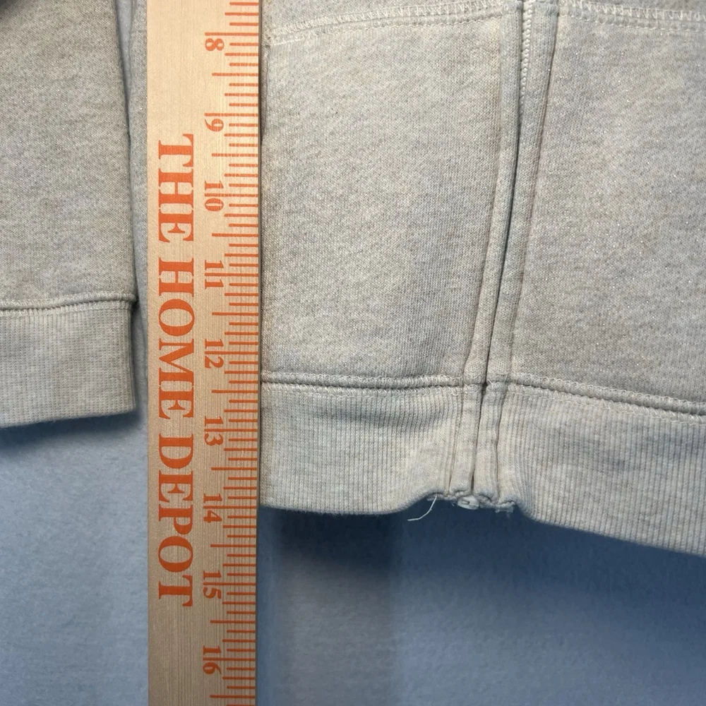 OshKosh B'gosh Girls Full Zip Hoodie Cream Glitter Toddler Size 3T Sweatshirt